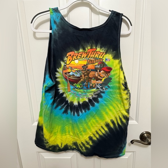 Brew Thru Outer Banks Vintage Tie Dye Tank Top XL - Picture 2 of 5